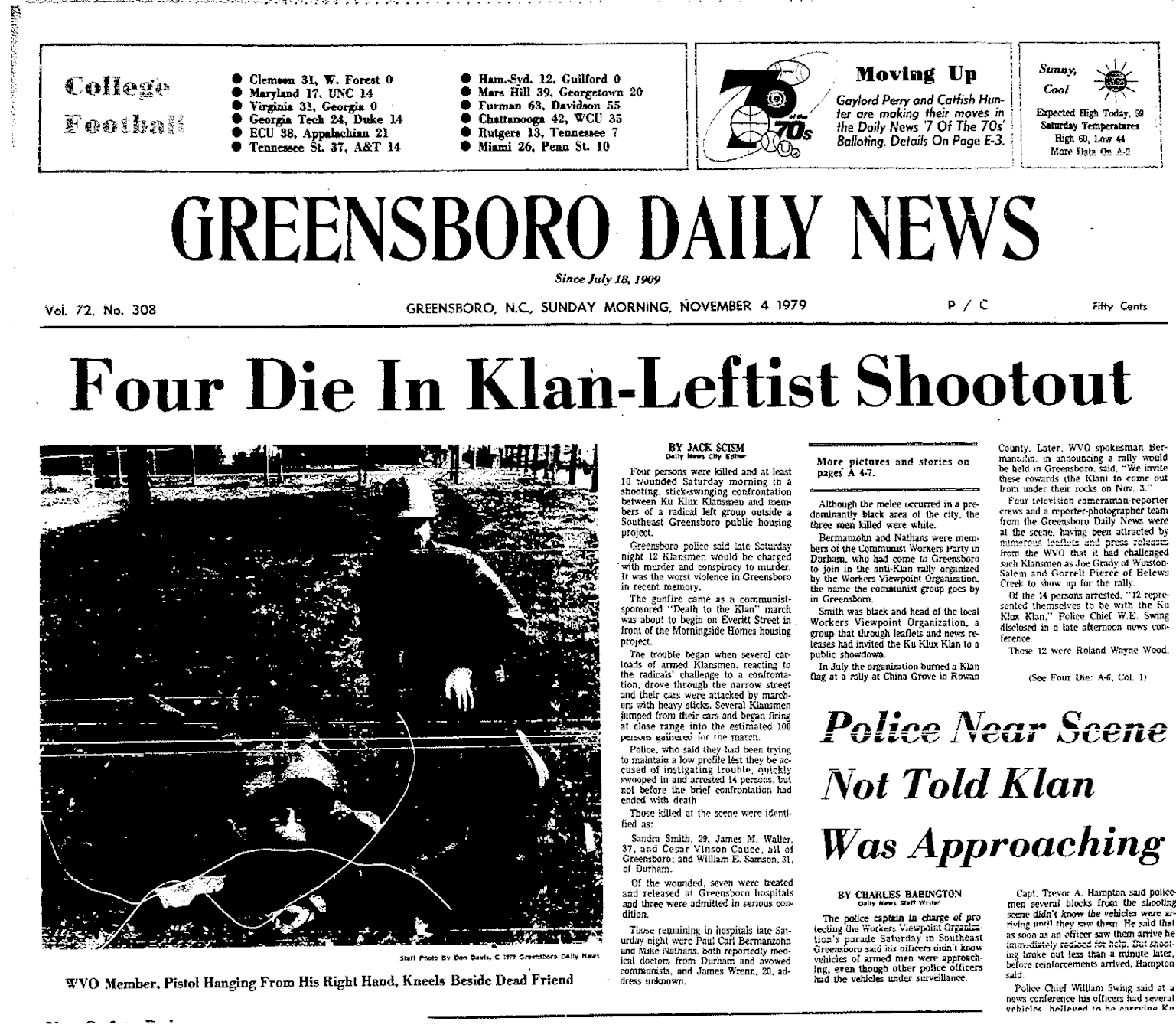 Front page 38 years ago